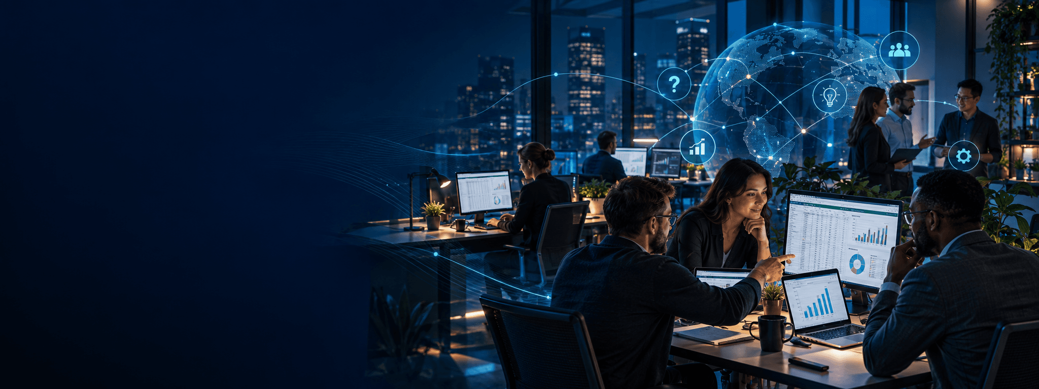 Finance professionals sharing practical questions and ideas through a connected community workspace